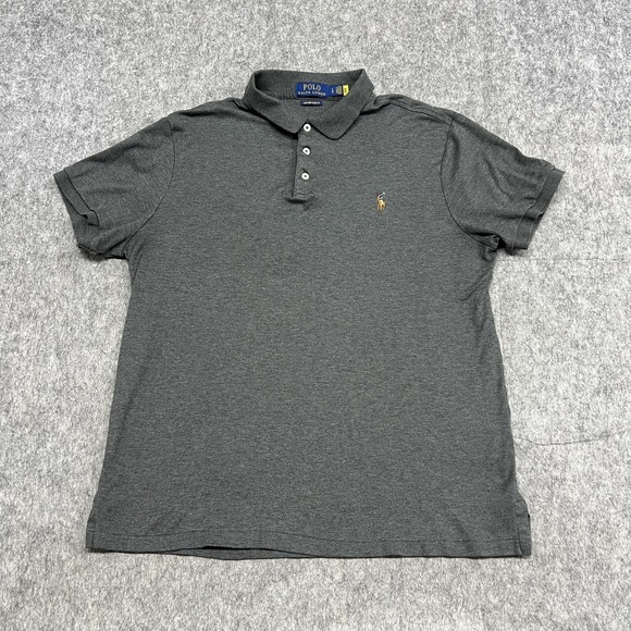 Polo Ralph Lauren Other - Polo Ralph Lauren Polo Shirt Mens Large Heather Gray Custom Slim Fit Flesh Pony